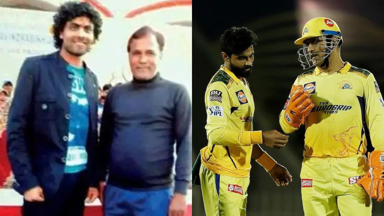 Jadeja with his coach and MSD