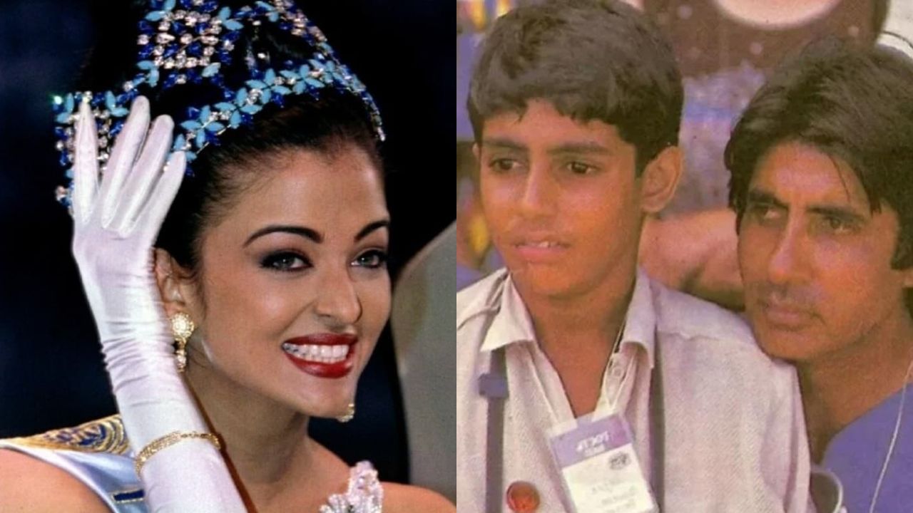 Abhishek Bachchan when Aishwarya is Miss Universe