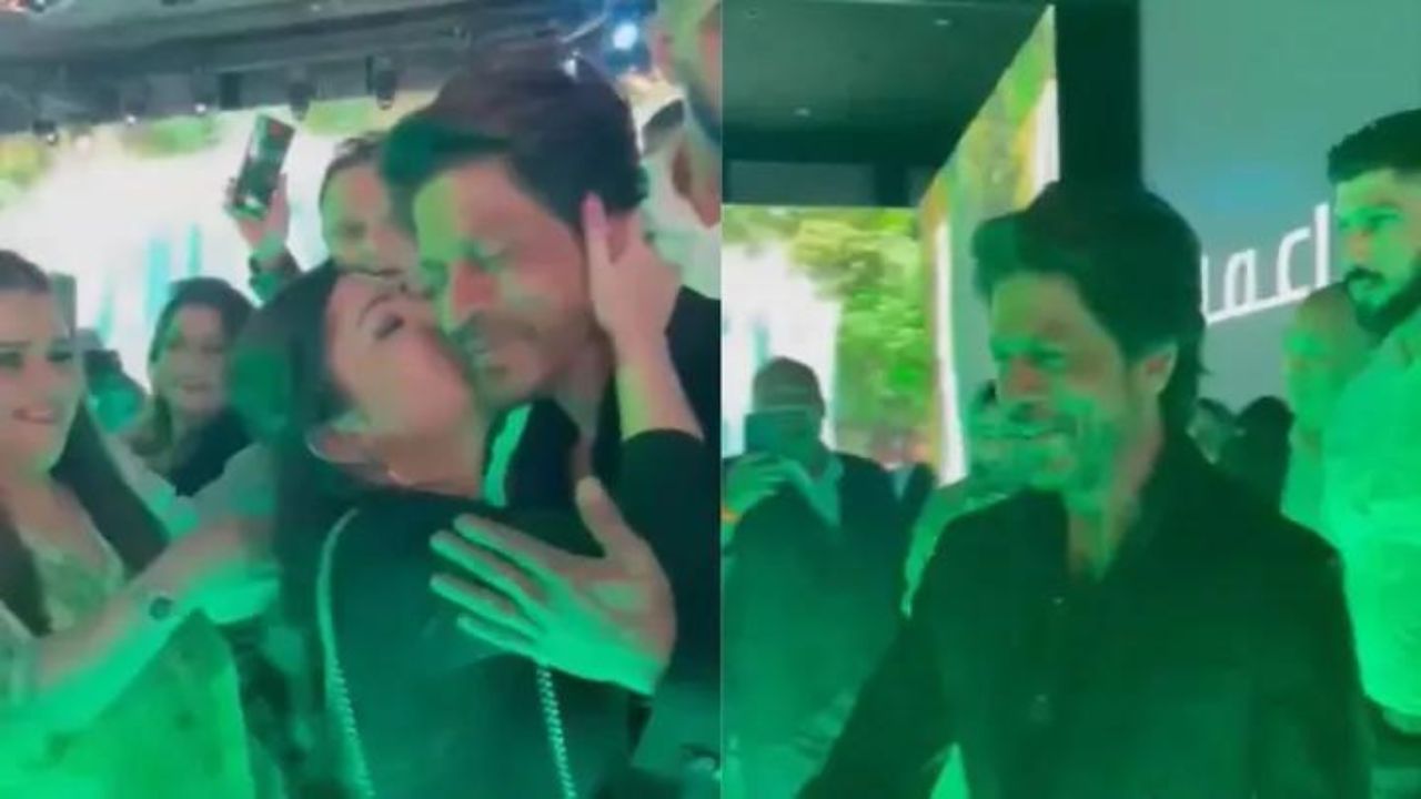 Shahrukh Khan forcibly gets kissed in Dubai