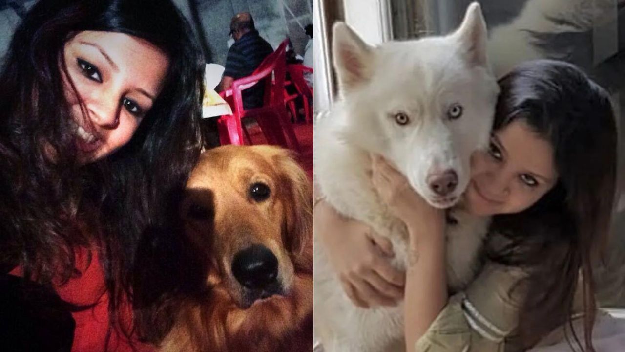 Sakshi Dhoni with Dogs