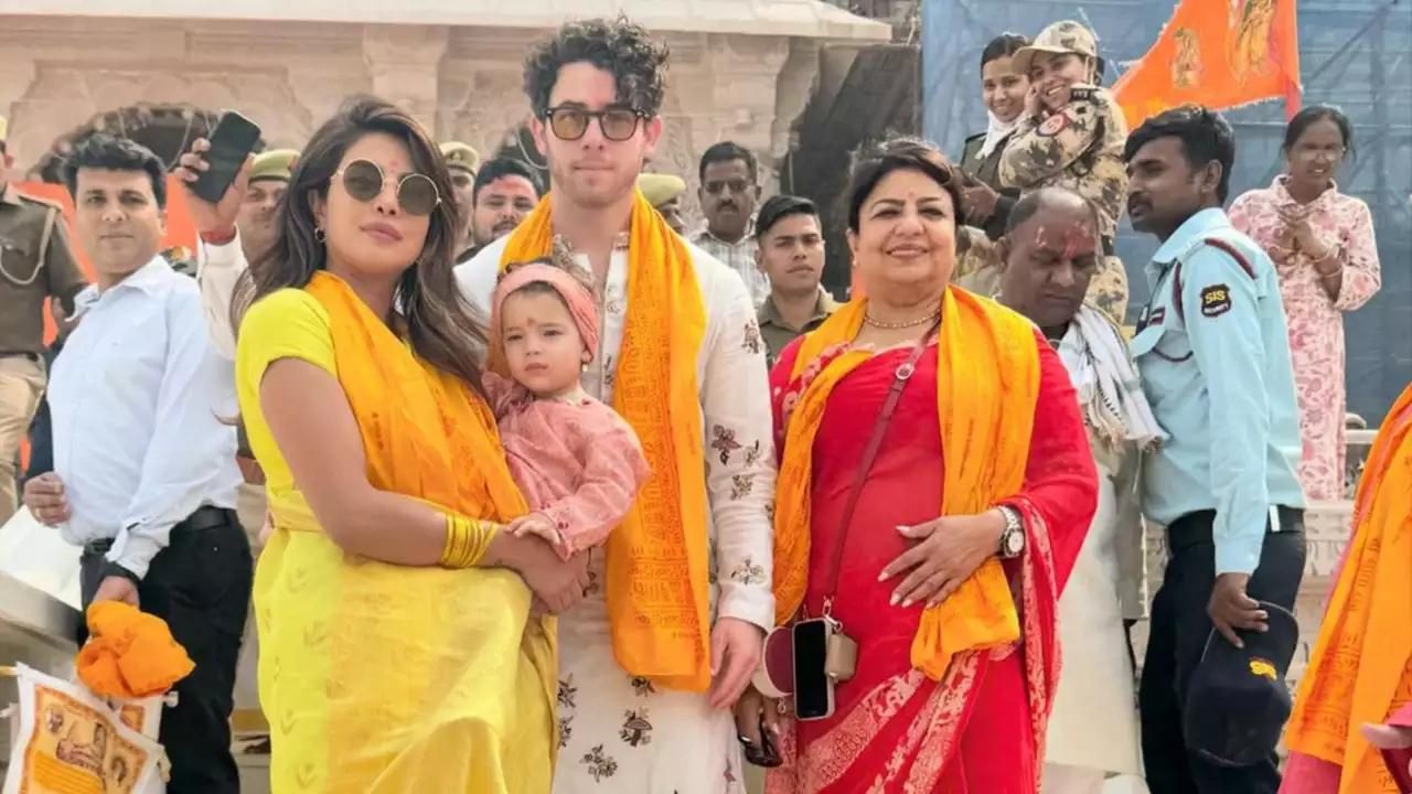 Priyanka Chopra at Ayodhya Ram Mandir with Family